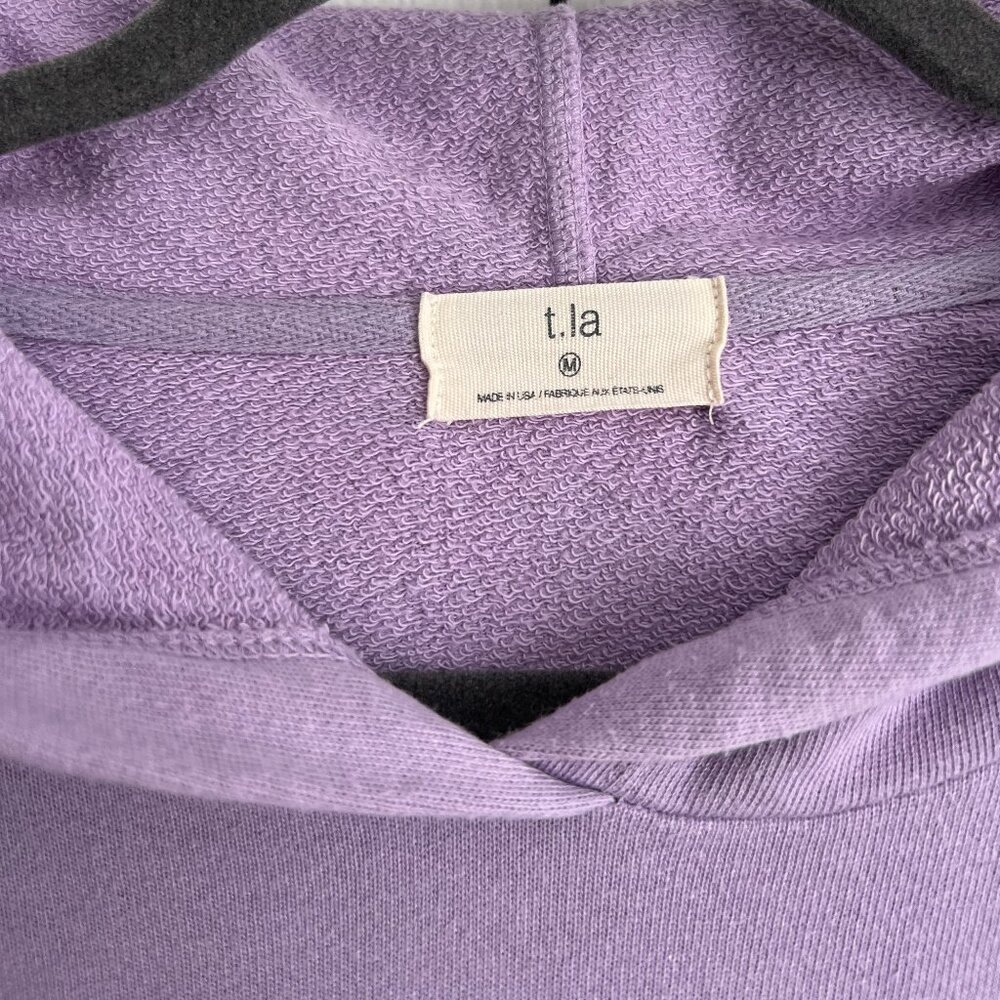 Anthropologie T.La Purple Hoodie Sweatshirt Size M